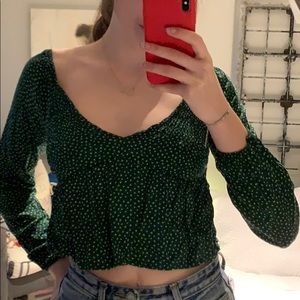 floral long sleeve top